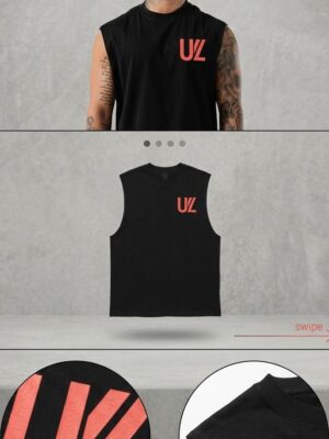 Camiseta Sin Mangas Para Hombre Negra DNM